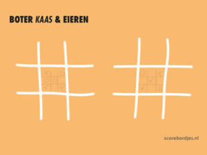 3x Boter Kaas en Eieren - Herbruikbare  Scorebordje
